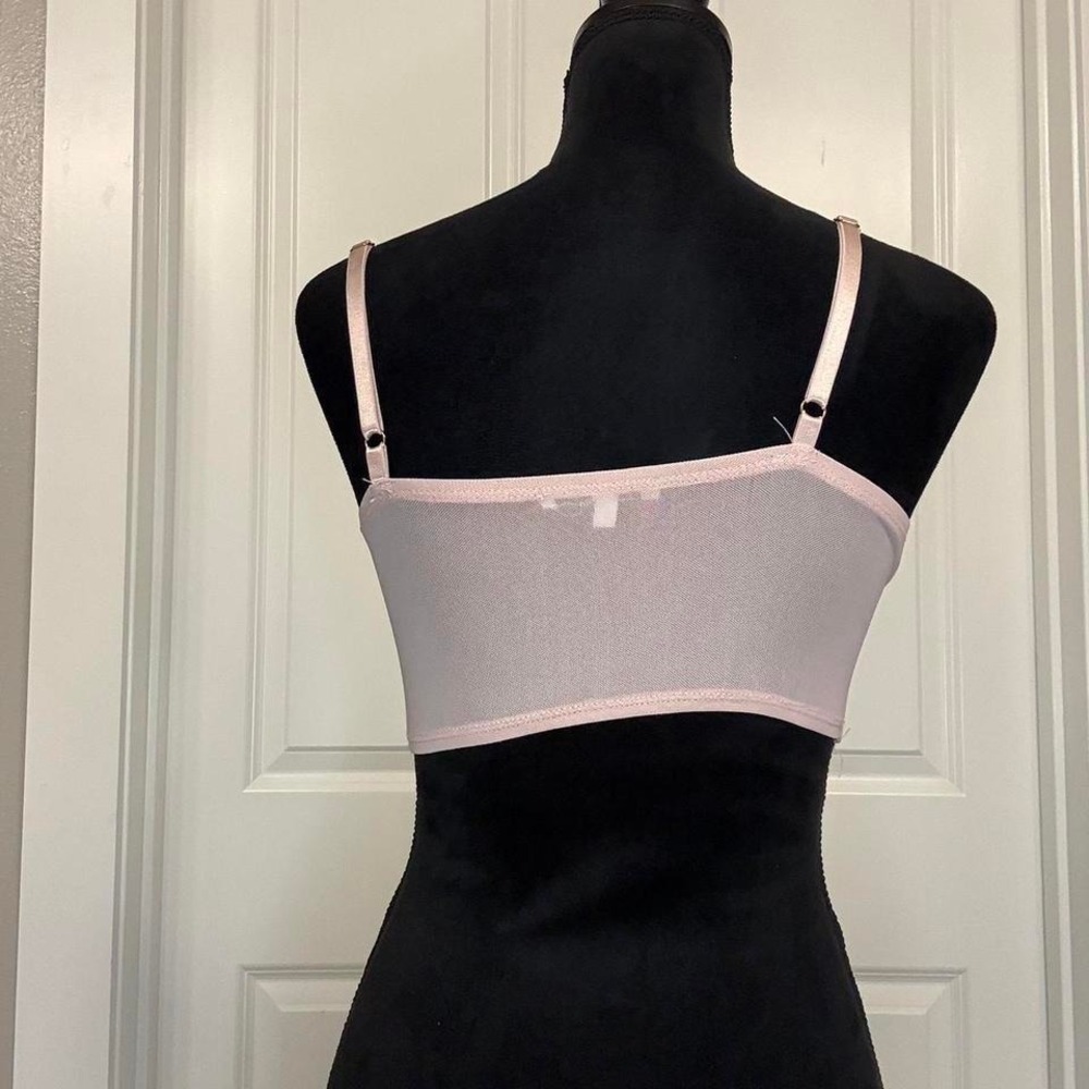 Blush Pink Lace Valentine's Bralette Lingerie Size S - Picture 4 of 5